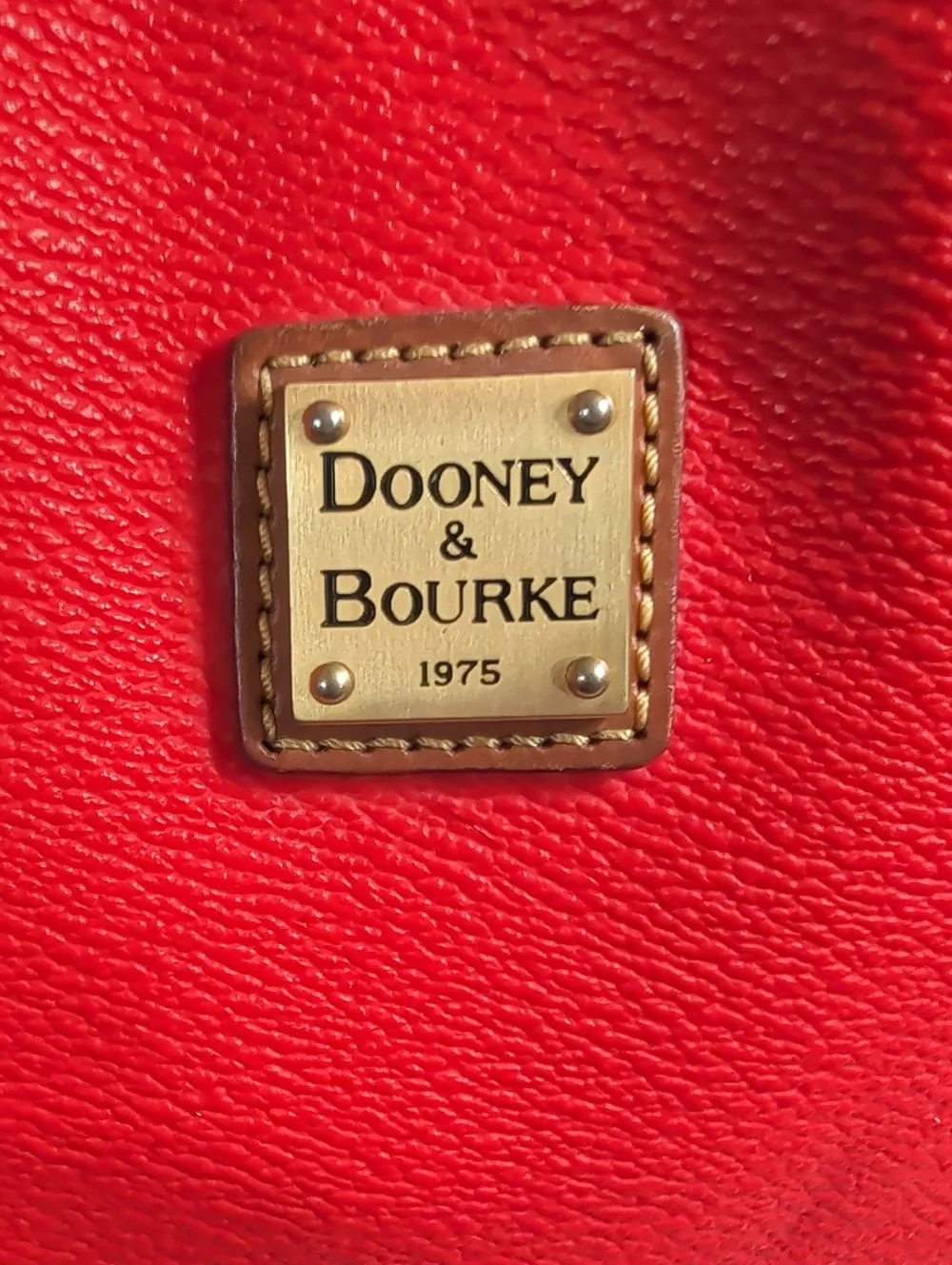 Dooney & Bourke Red Pebbled Leather Domed Satchel